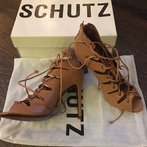 Schutz Slate Lace-up Sandals